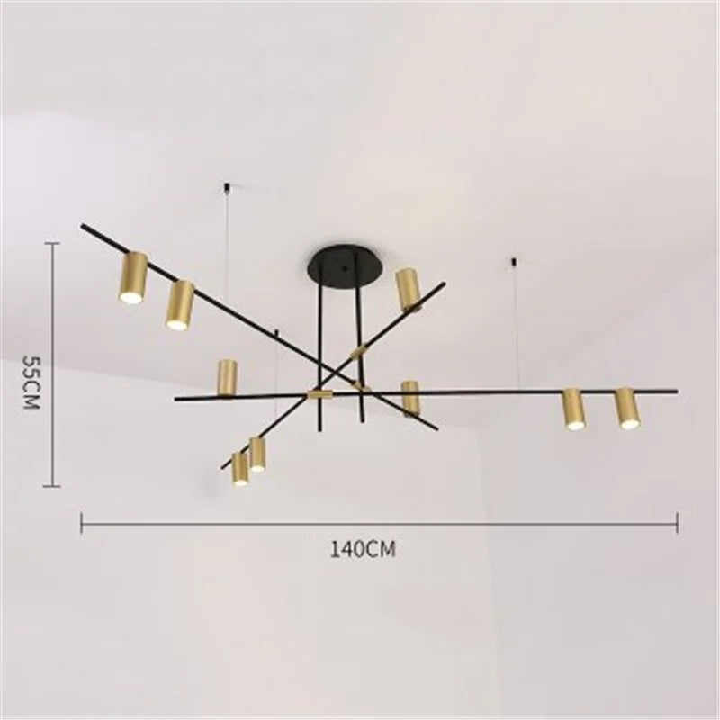 GOLD BLACK MODERN LED TRACK LIGHTING | CL785685