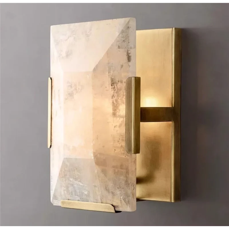 Brass CALCITE WALL SCONCES | CLUG02