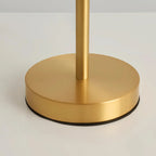 GOLD AND FROSTED GLASS MUSHROOM TABLE LAMP