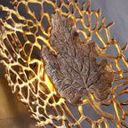 GOLD LEAF DECORATIVE WALL SCONCE | DESIGN CLVE025