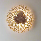 GOLD LEAF DECORATIVE WALL SCONCE | DESIGN CLVE025