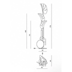 GOLD LEAF MARBLE FLOOR LAMP | CLTAD0196