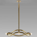 GOLD MID-CENTURY CHANDELIER | CLKZ075