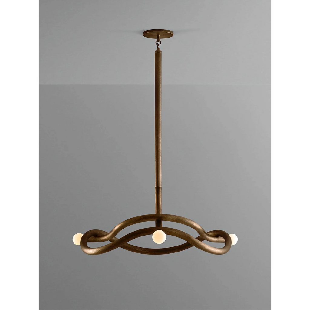 GOLD MID-CENTURY CHANDELIER | CLKZ075