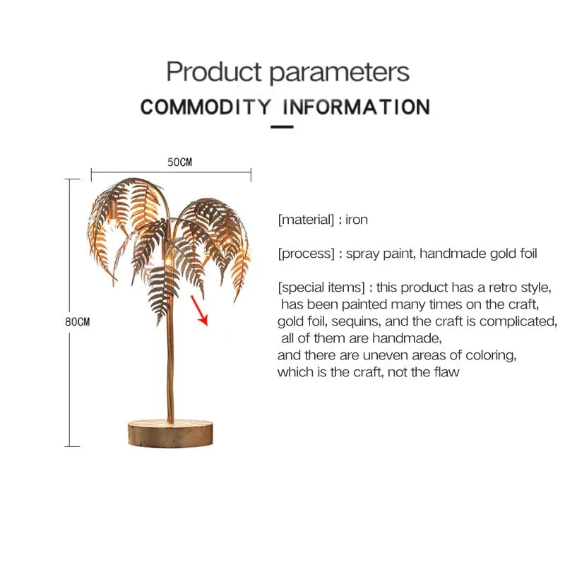 GOLD PALM TREE TABLE LAMP | CL778965