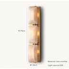 GOLD TRIPLE CALCITE WALL SCONCES | CLUG03