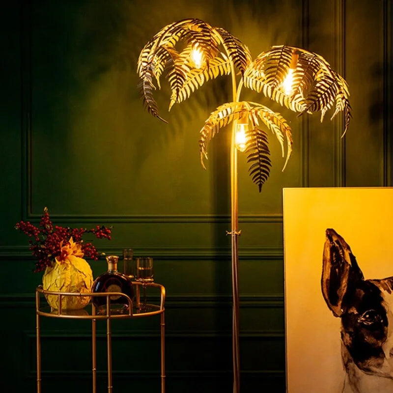 GOLDEN PALM TREE FLOOR LAMP | CL477898