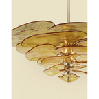 GREEN FIORE ART DECO GLASS CHANDELIER | CLZL896620G
