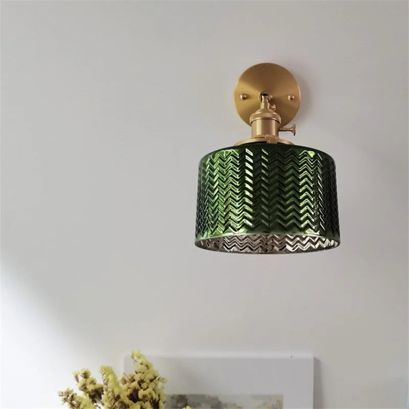 GREEN GLASS WALL LAMP | CL120055