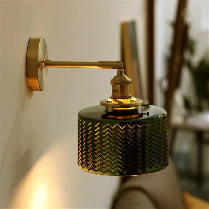 GREEN GLASS WALL LAMP | CL120055
