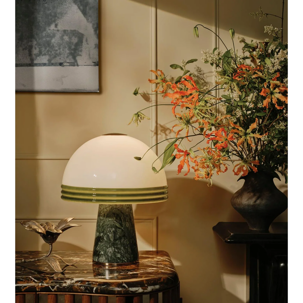 GREEN MARBLE DOME TABLE LAMP | CLPOP14S