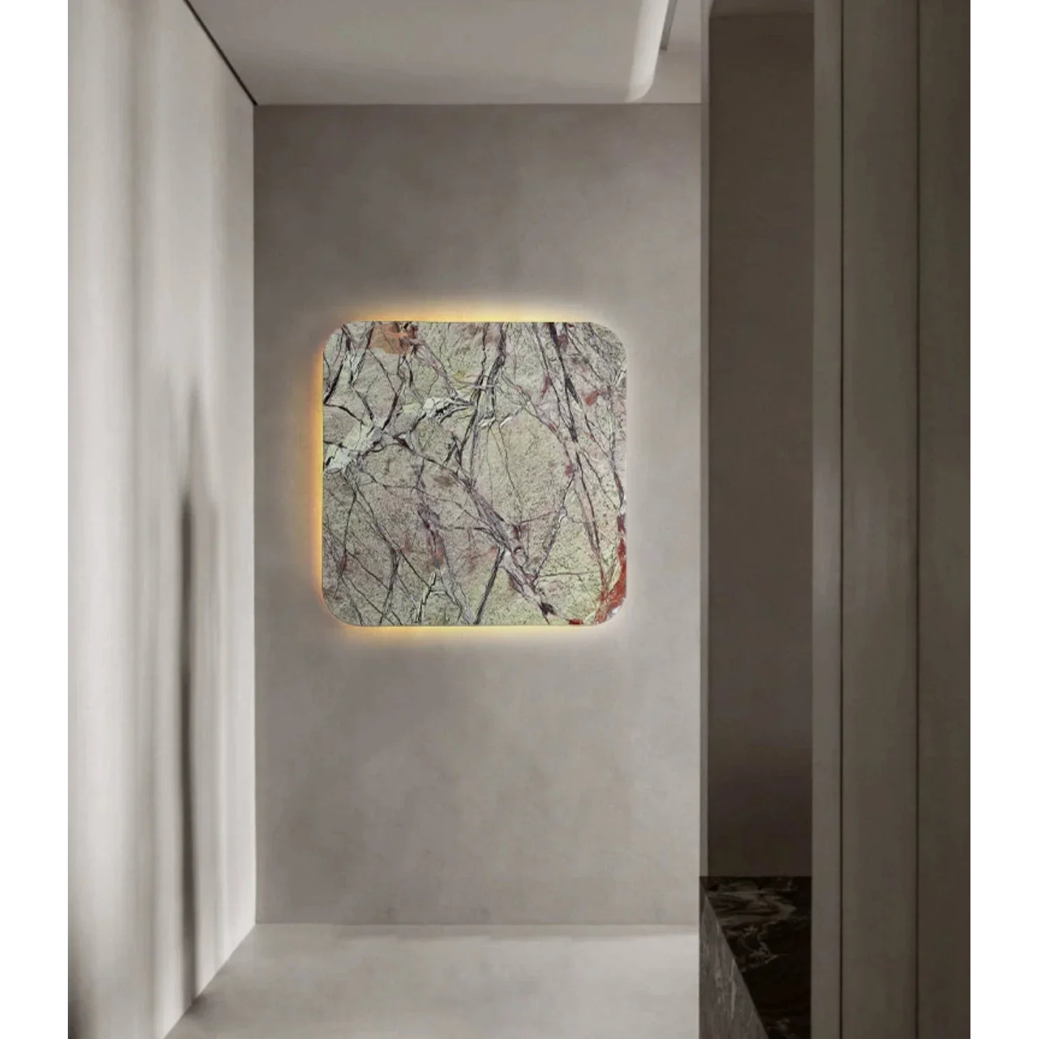 GREEN MARBLE SQUARE WALL LAMP | CLGH89521