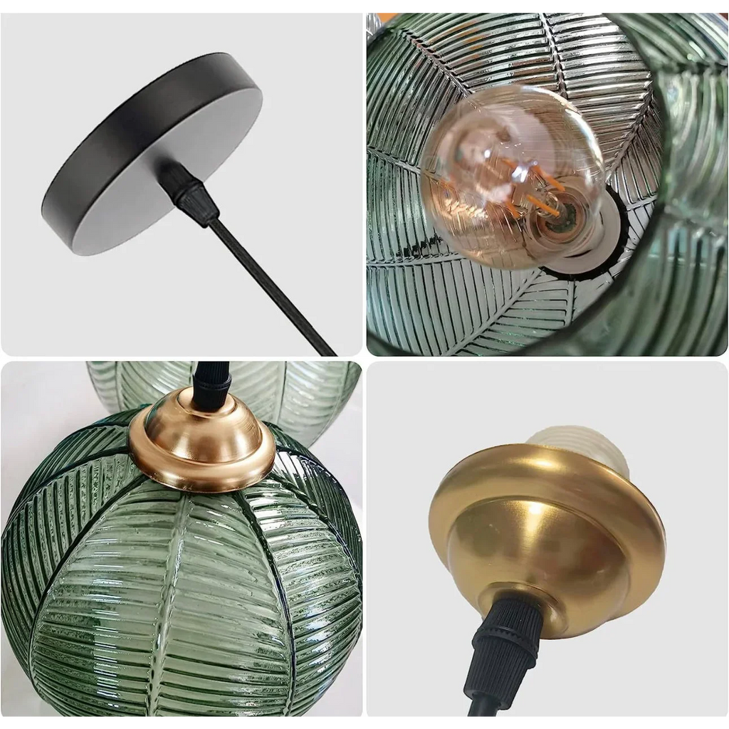 GREEN MODERN GLASS BALLS PENDANT LIGHTING