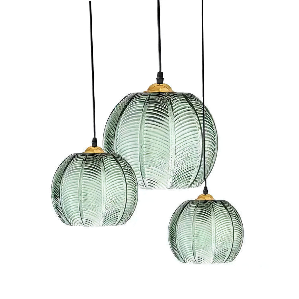 GREEN MODERN GLASS BALLS PENDANT LIGHTING