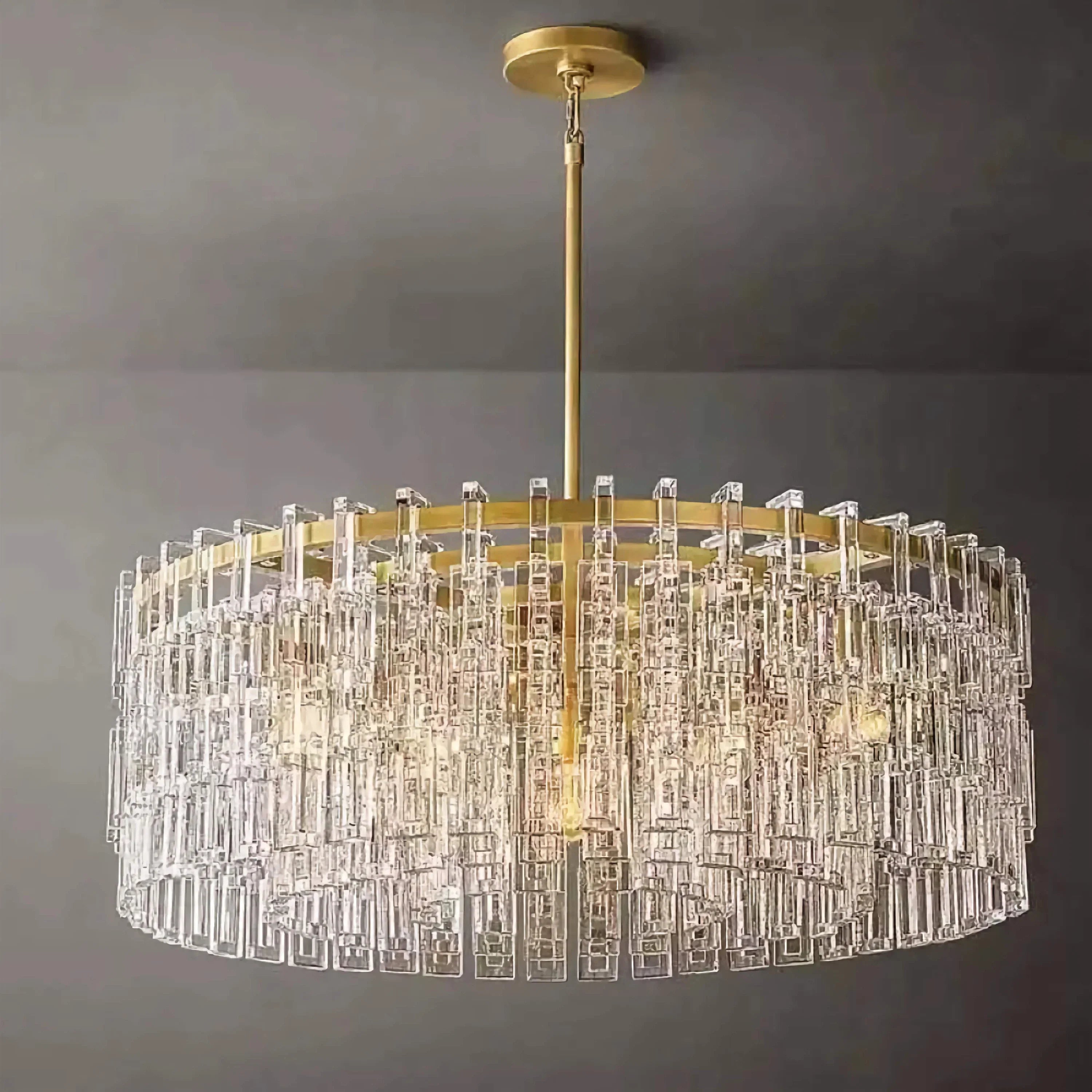 HAND-CUT CRYSTAL DRUM CHANDELIER | CLHUYL0251