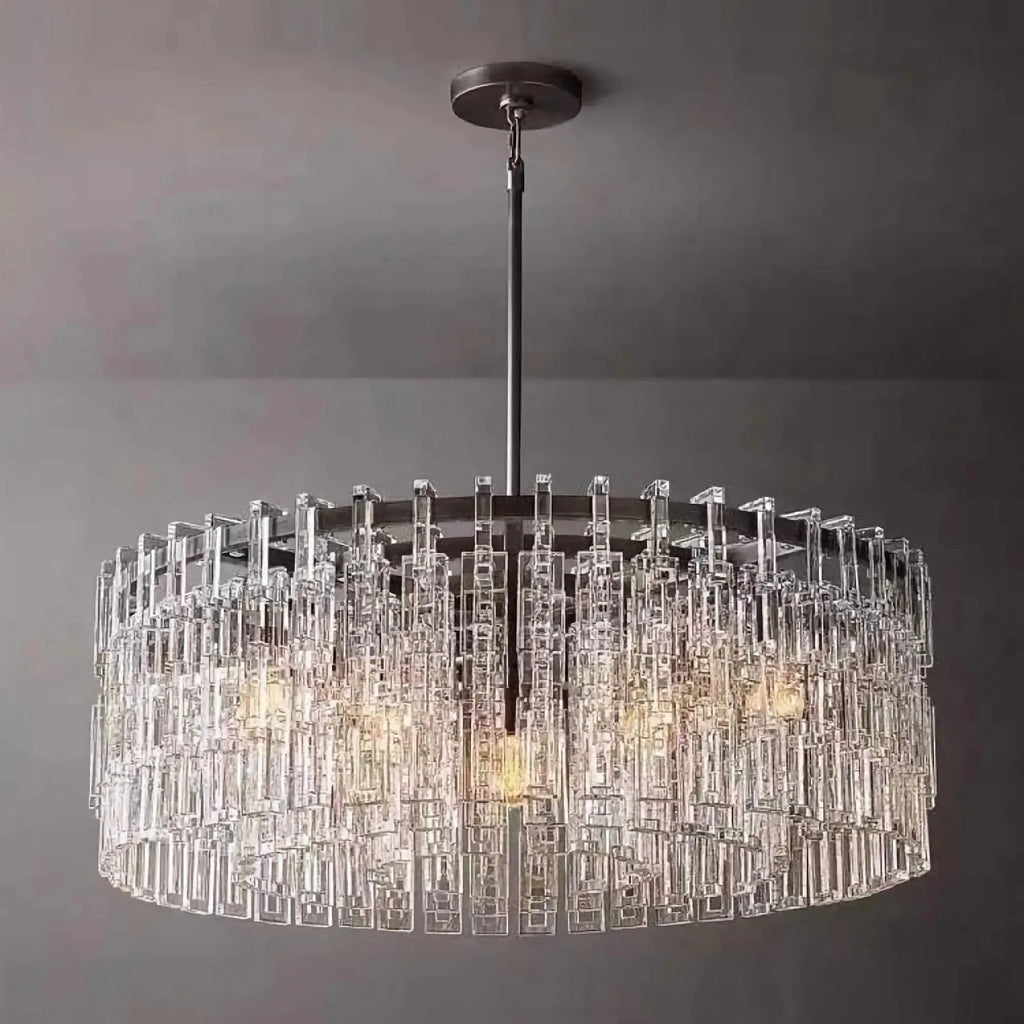 HAND-CUT CRYSTAL DRUM CHANDELIER | CLHUYL0251