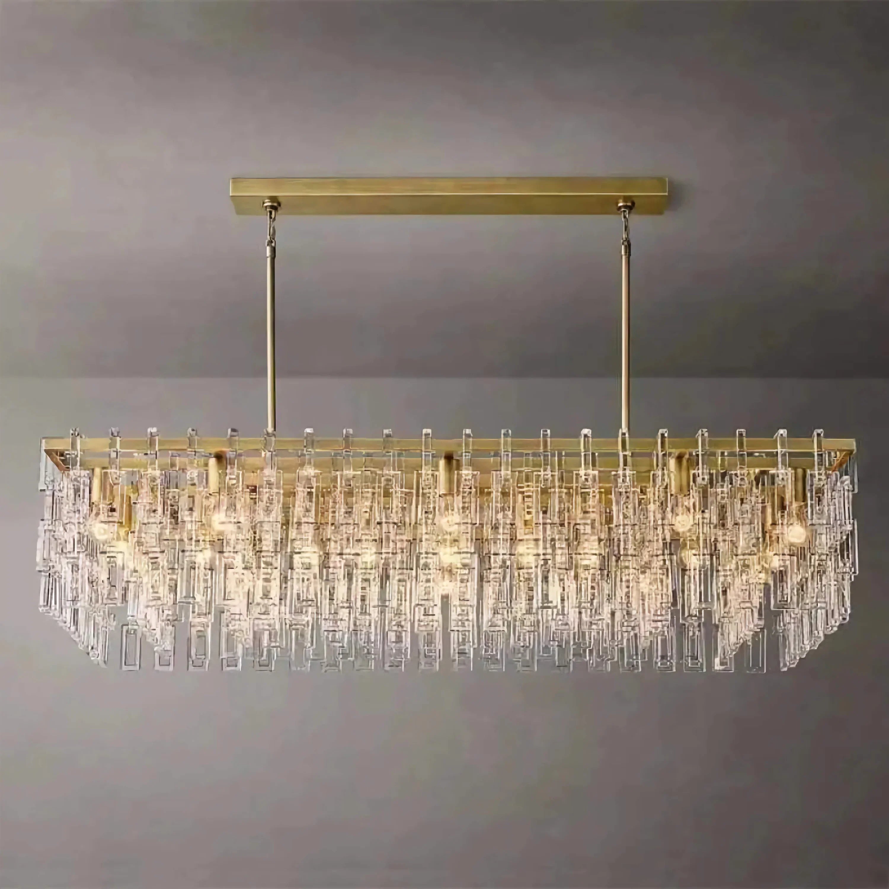 HAND-CUT CRYSTAL RECTANGULAR CHANDELIER | CLHUYL0250