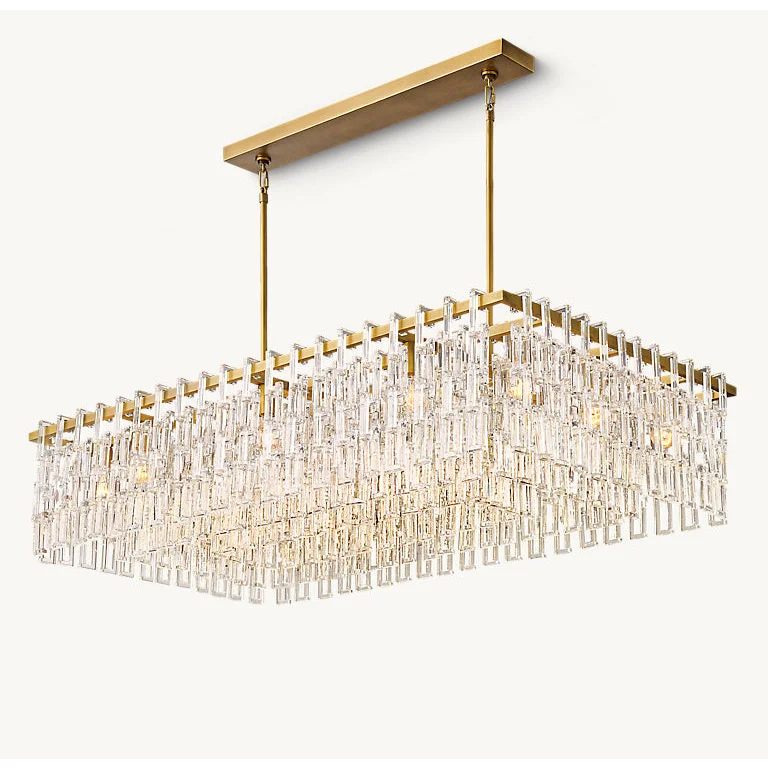 HAND-CUT CRYSTAL RECTANGULAR CHANDELIER | CLHUYL0250