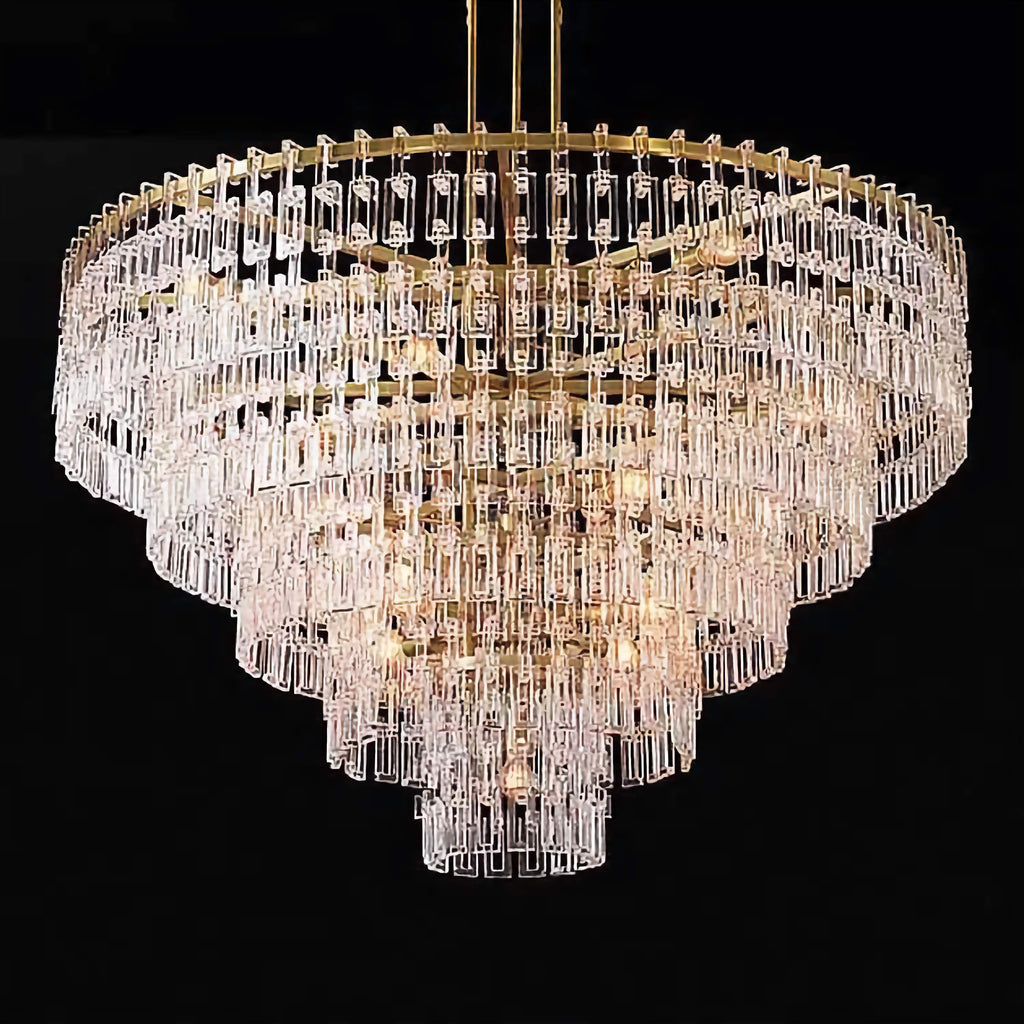 HAND-CUT CRYSTAL TIERED CHANDELIER | CLHUYL0250