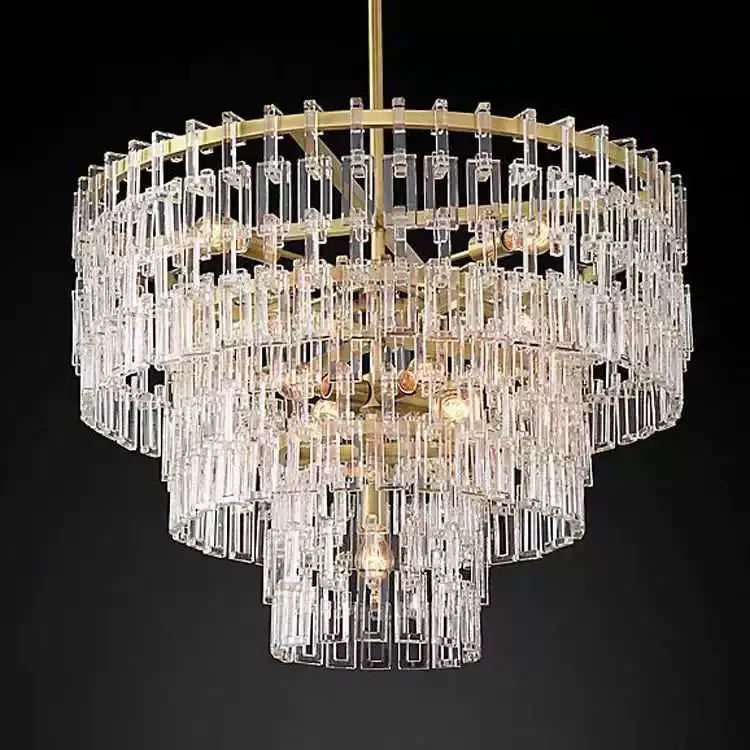 HAND-CUT CRYSTAL TIERED CHANDELIER | CLHUYL0250