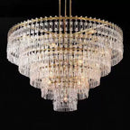 HAND-CUT CRYSTAL TIERED CHANDELIER | CLHUYL0250