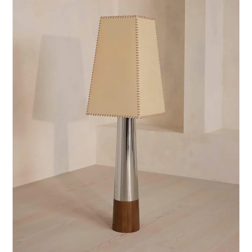 HAND-STITCHED FABRIC SHADE FLOOR LAMP | CLKPUO15