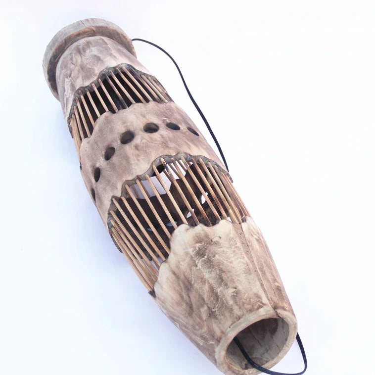 HANDCRAFTED JAPANESE-STYLE WOOD FLOOR LAMP | DESIGN 8520147DR