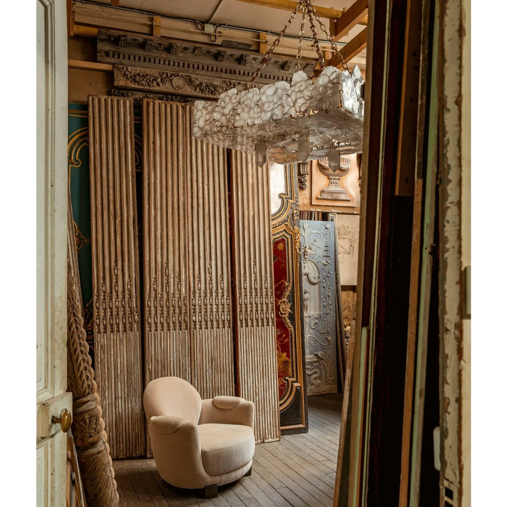 HANDCRAFTED MARBLE & GOLD CHANDELIER | CLDTP8550Z