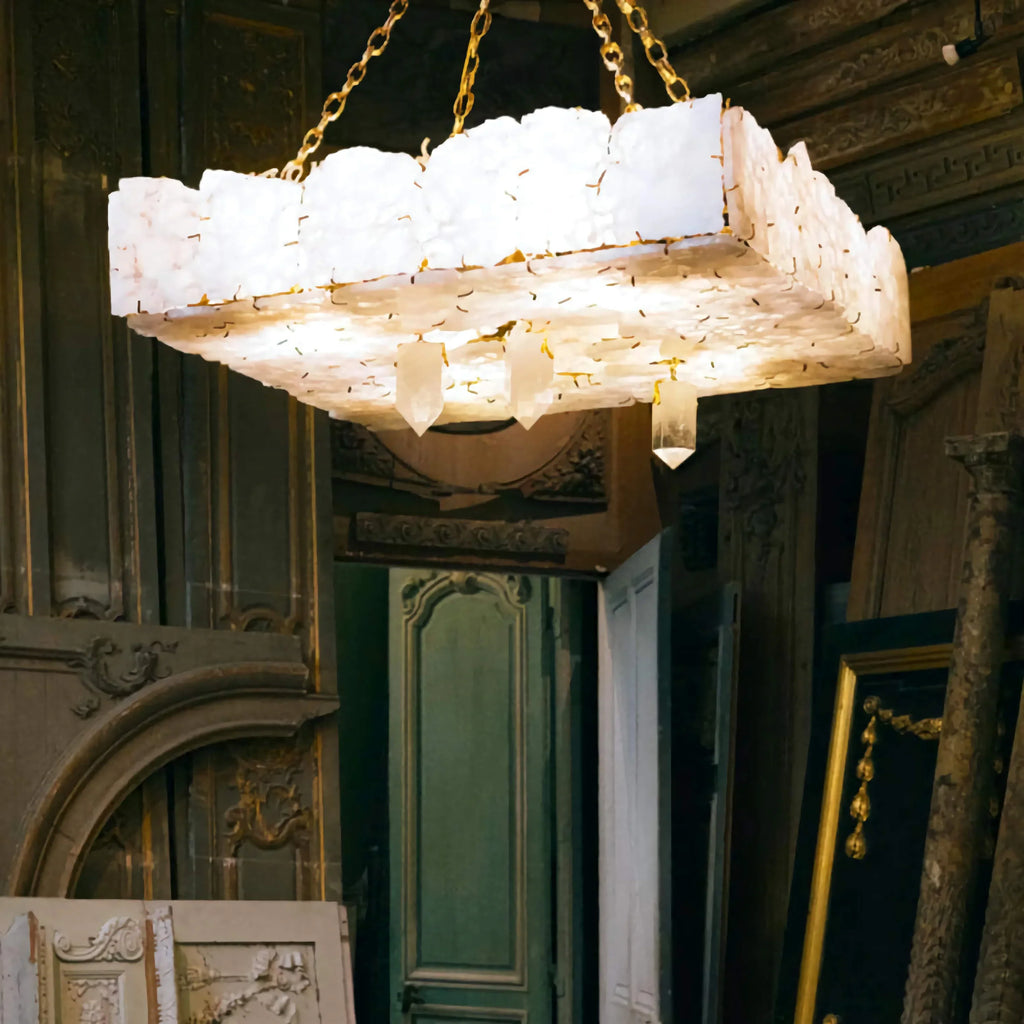 HANDCRAFTED MARBLE & GOLD CHANDELIER | CLDTP8550Z