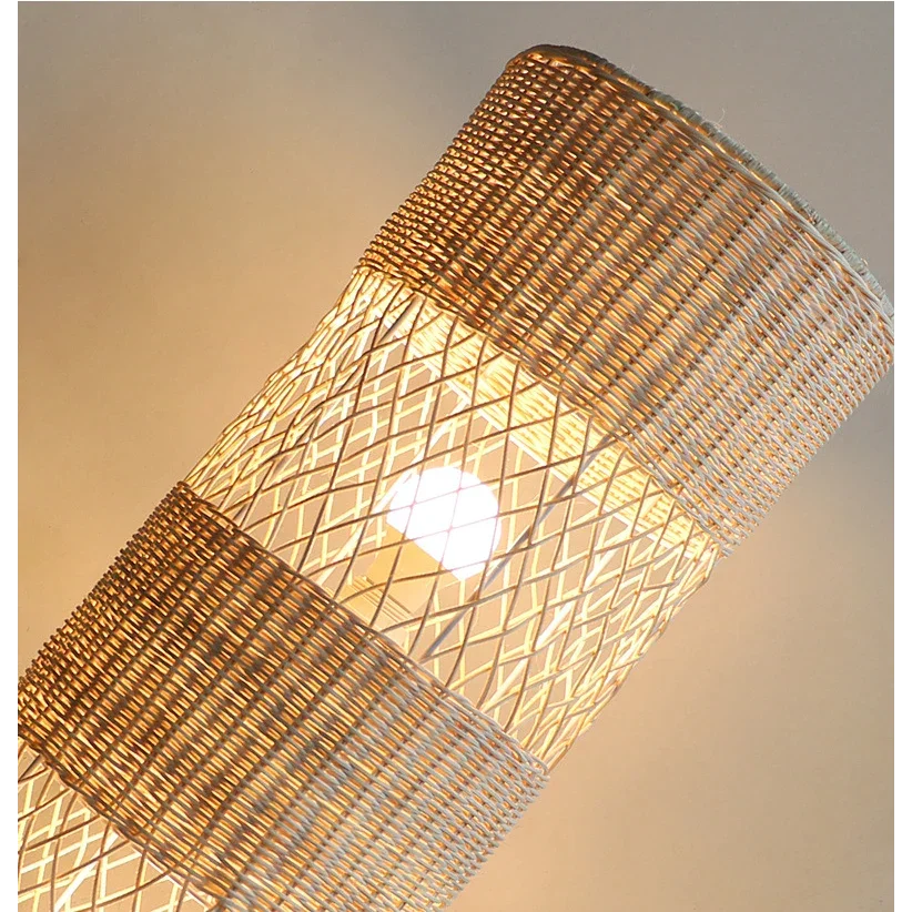 HANDCRAFTED RATTAN LAMP COLLECTION : TABLE & FLOOR LAMP