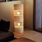 HANDCRAFTED RATTAN LAMP COLLECTION : TABLE & FLOOR LAMP