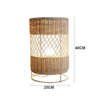 HANDCRAFTED RATTAN LAMP COLLECTION : TABLE & FLOOR LAMP