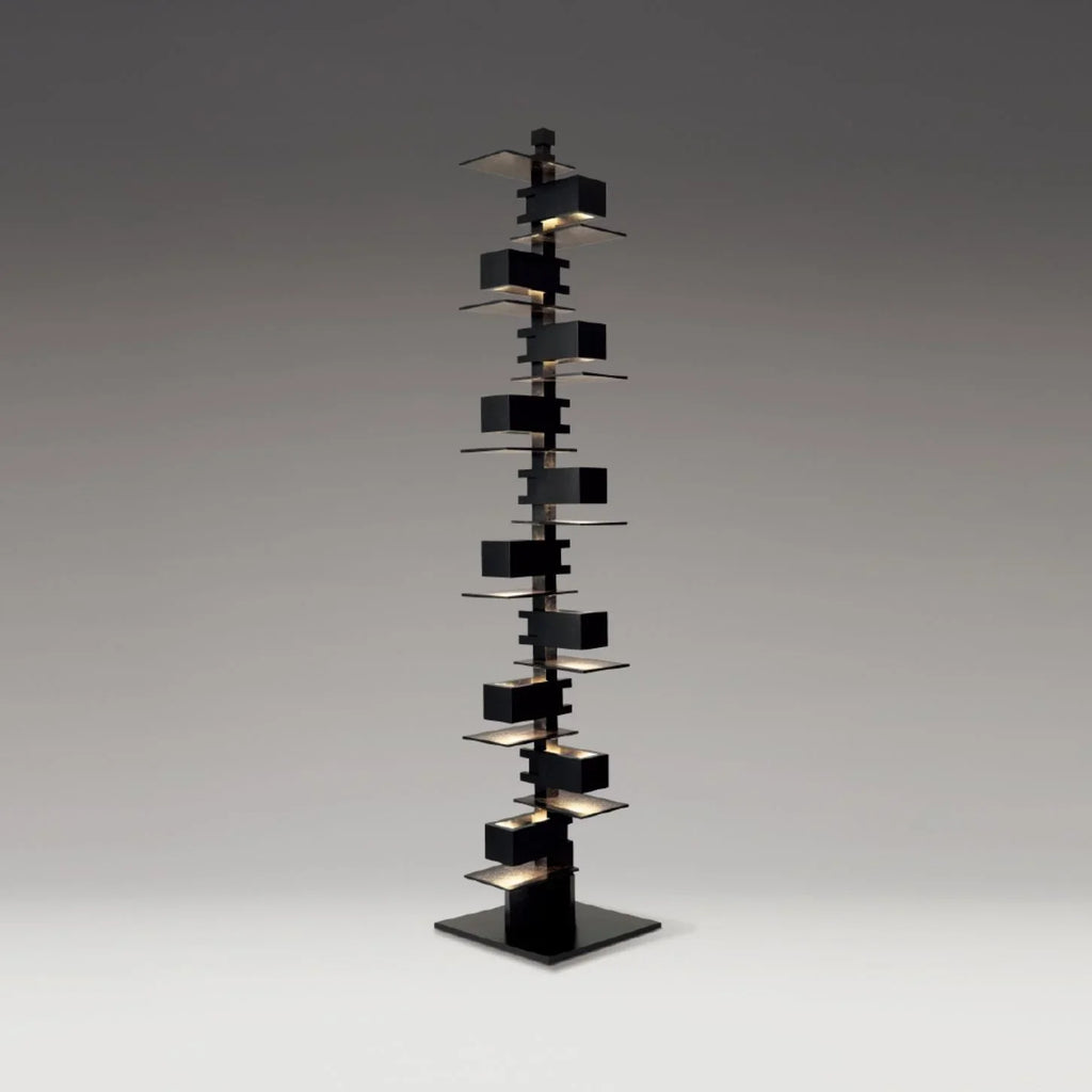 HANDCRAFTED WOOD & IRON FLOOR LAMP SALITA FLOOR LAMPS