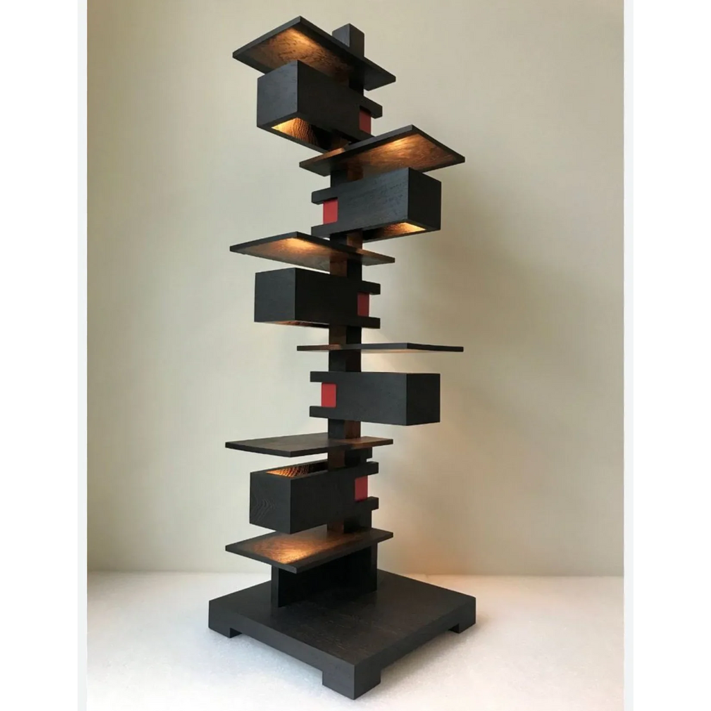 HANDCRAFTED WOOD & IRON FLOOR LAMP SALITA FLOOR LAMPS