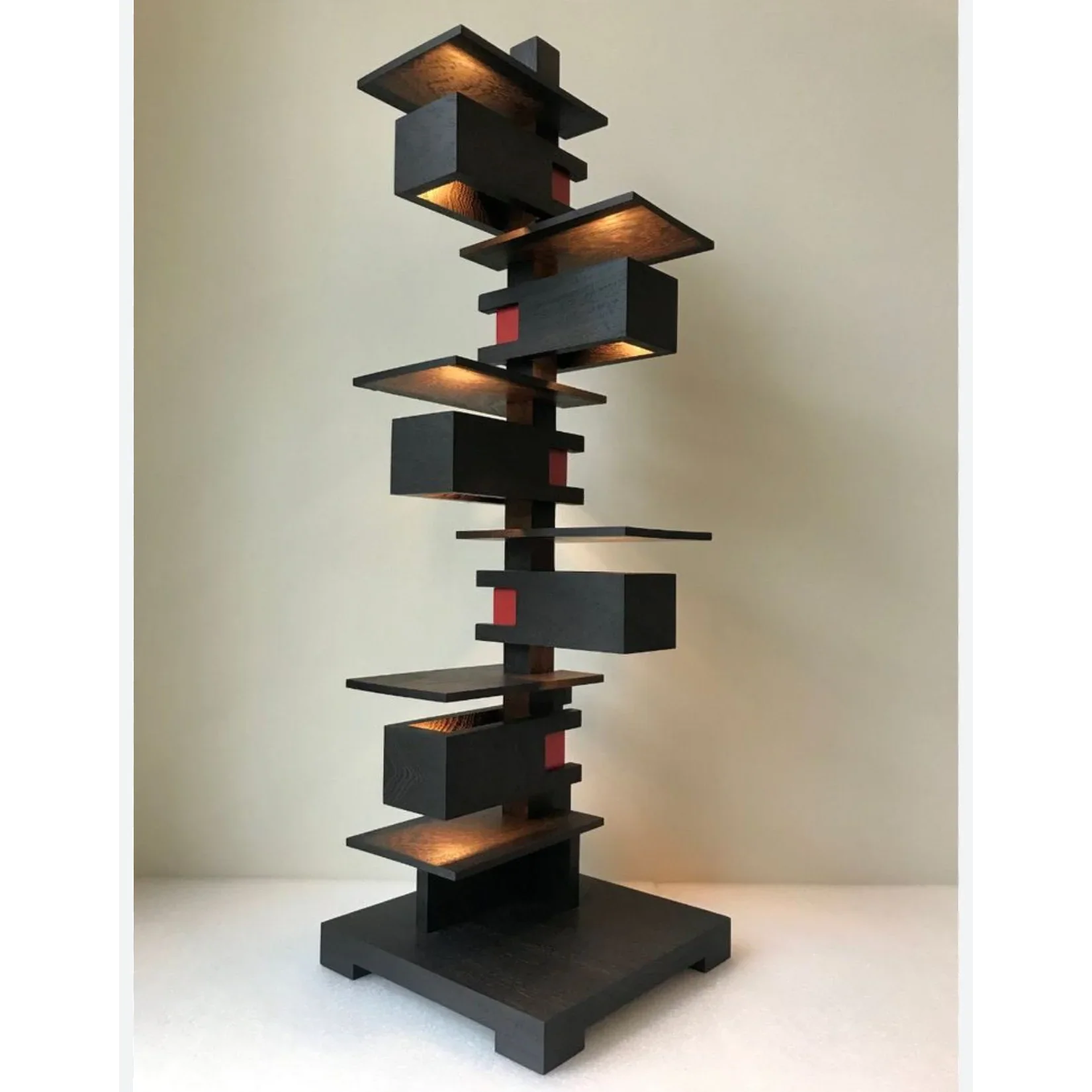 HANDCRAFTED WOOD & IRON FLOOR LAMP SALITA FLOOR LAMPS