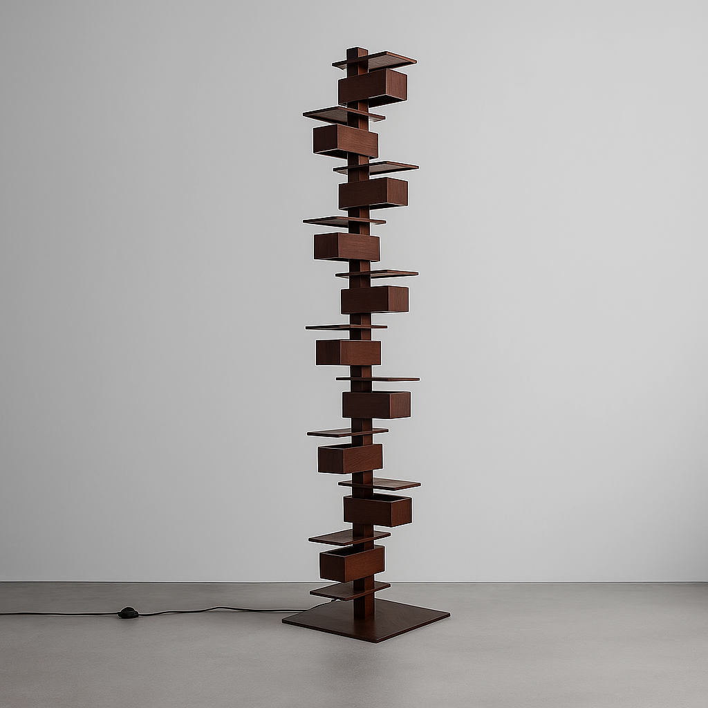 HANDCRAFTED WOOD & IRON FLOOR LAMP SALITA FLOOR LAMPS