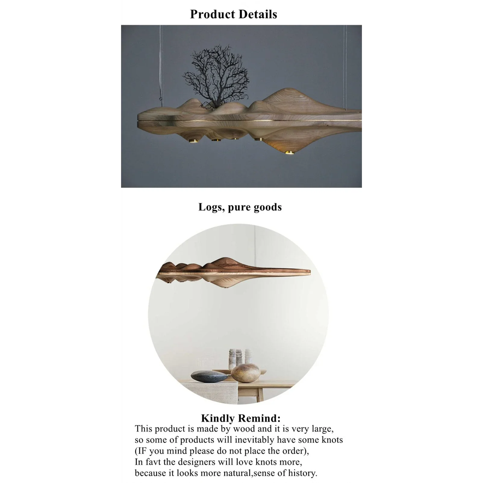 HANDCRAFTED WOOD LANDSCAPE CEILING LAMPS | CL5685696