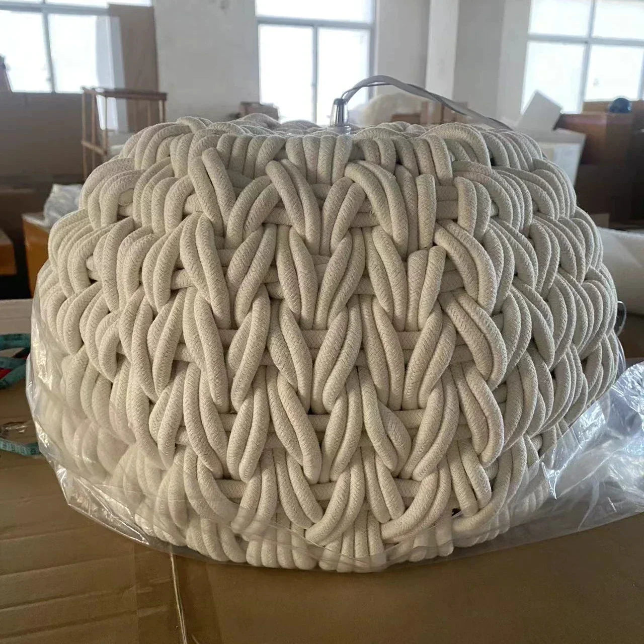 HANDMADE KNITTED ROPE PENDANT LIGHT | CLF5852025