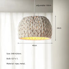 HANDMADE KNITTED ROPE PENDANT LIGHT | CLF5852025