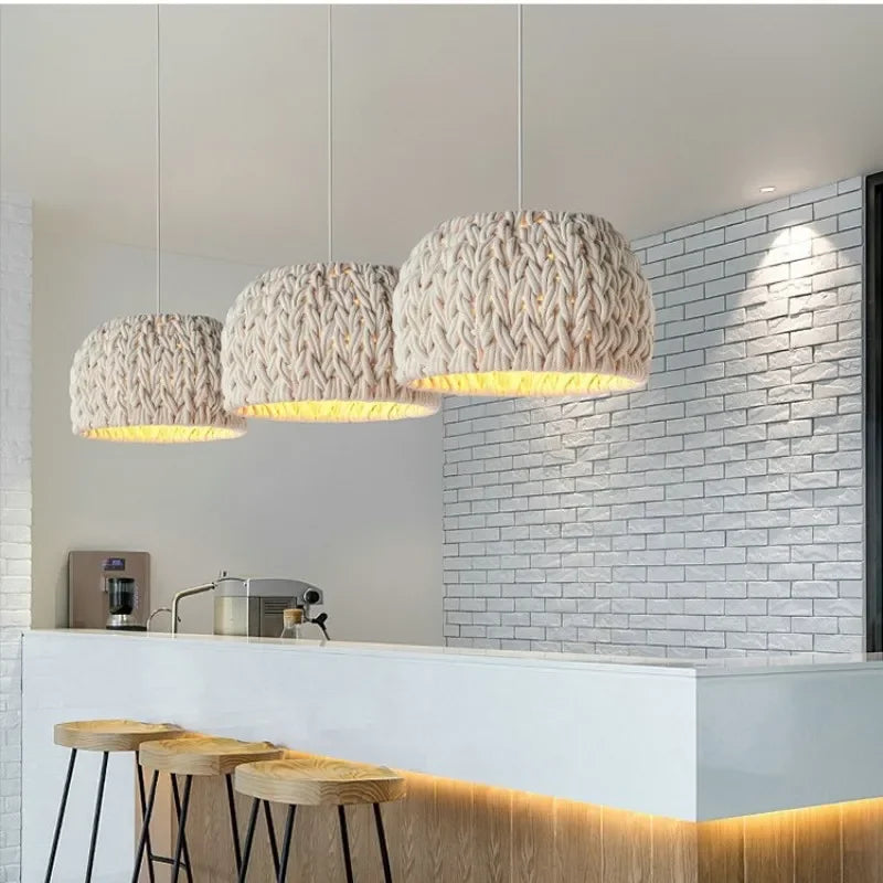 HANDMADE KNITTED ROPE PENDANT LIGHT | CLF5852025
