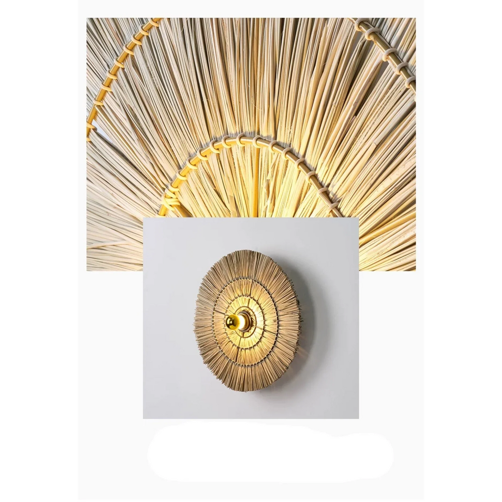 HANDMADE STRAW WALL LAMP | CLGT88520