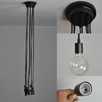 INDUSTRIAL BLACK MULTIPLE PENDANT LIGHTING
