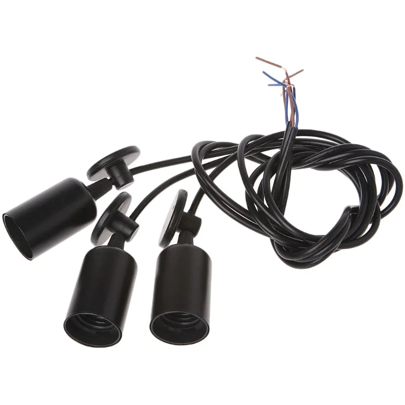 INDUSTRIAL BLACK MULTIPLE PENDANT LIGHTING