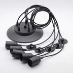 INDUSTRIAL BLACK MULTIPLE PENDANT LIGHTING