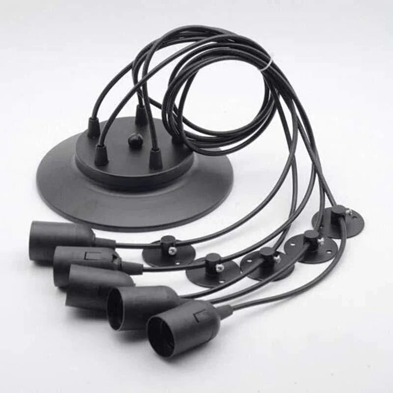 INDUSTRIAL BLACK MULTIPLE PENDANT LIGHTING