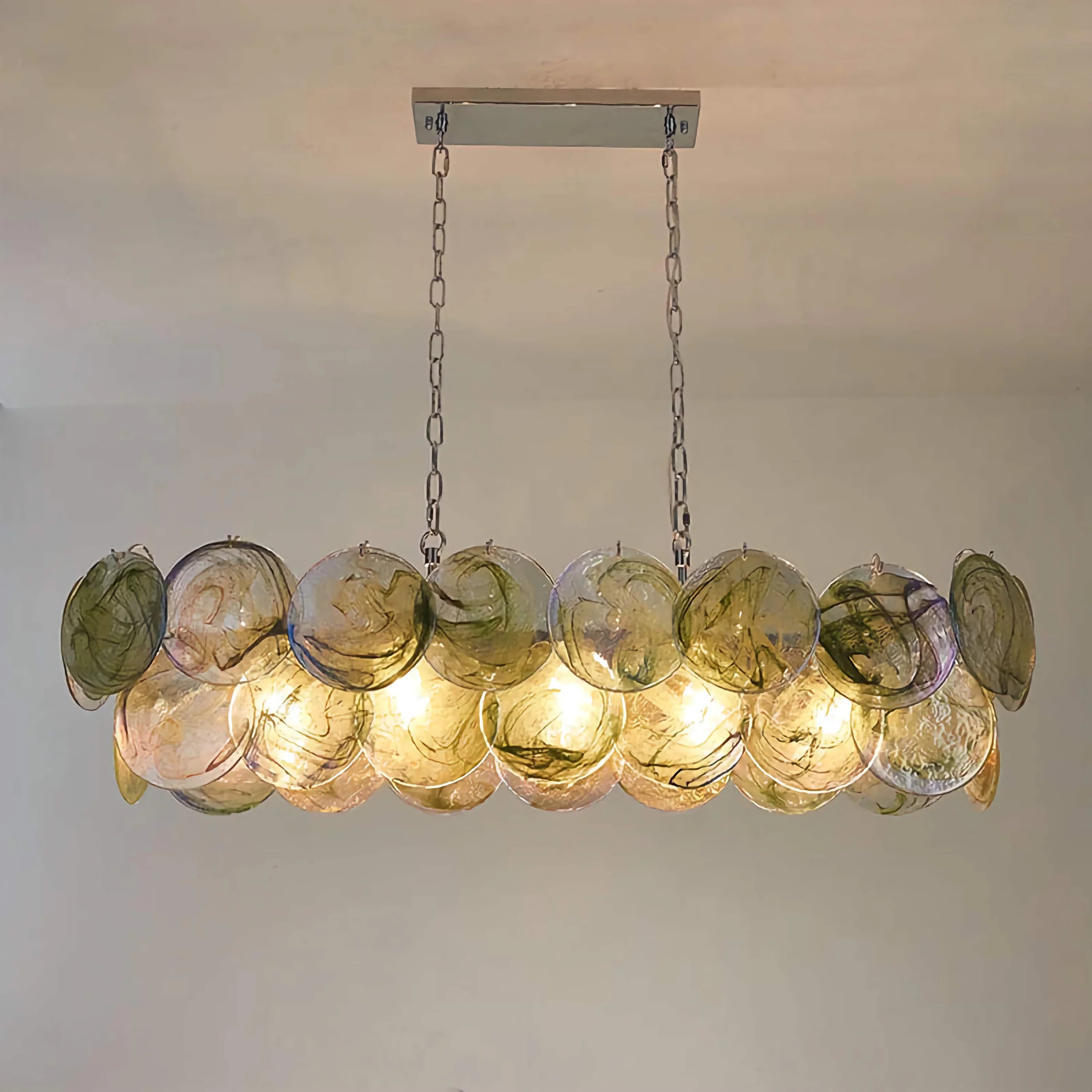 IRIDESCENT COPPER GLASS CHANDELIER | CLKJH025D