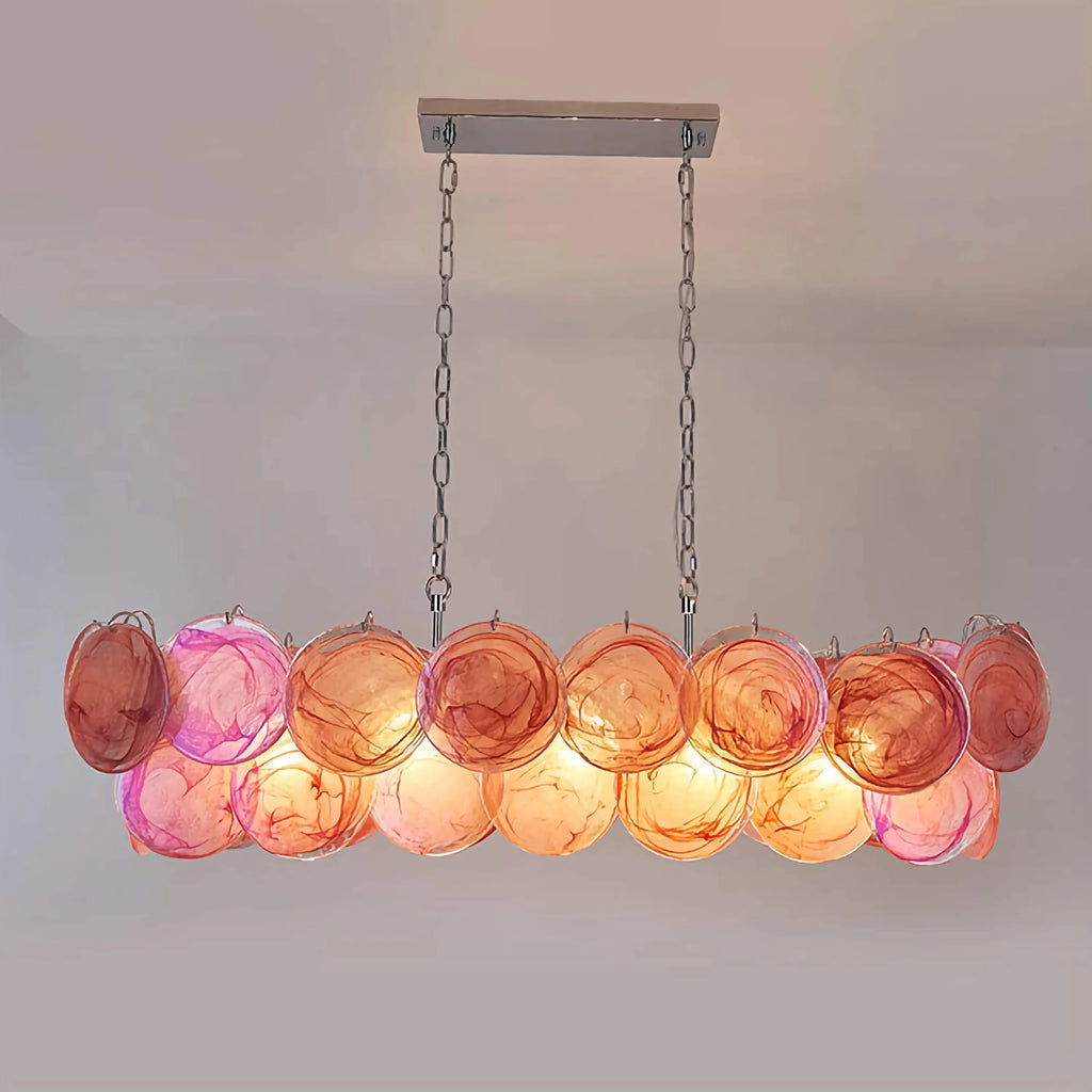 IRIDESCENT COPPER GLASS CHANDELIER | CLKJH025D