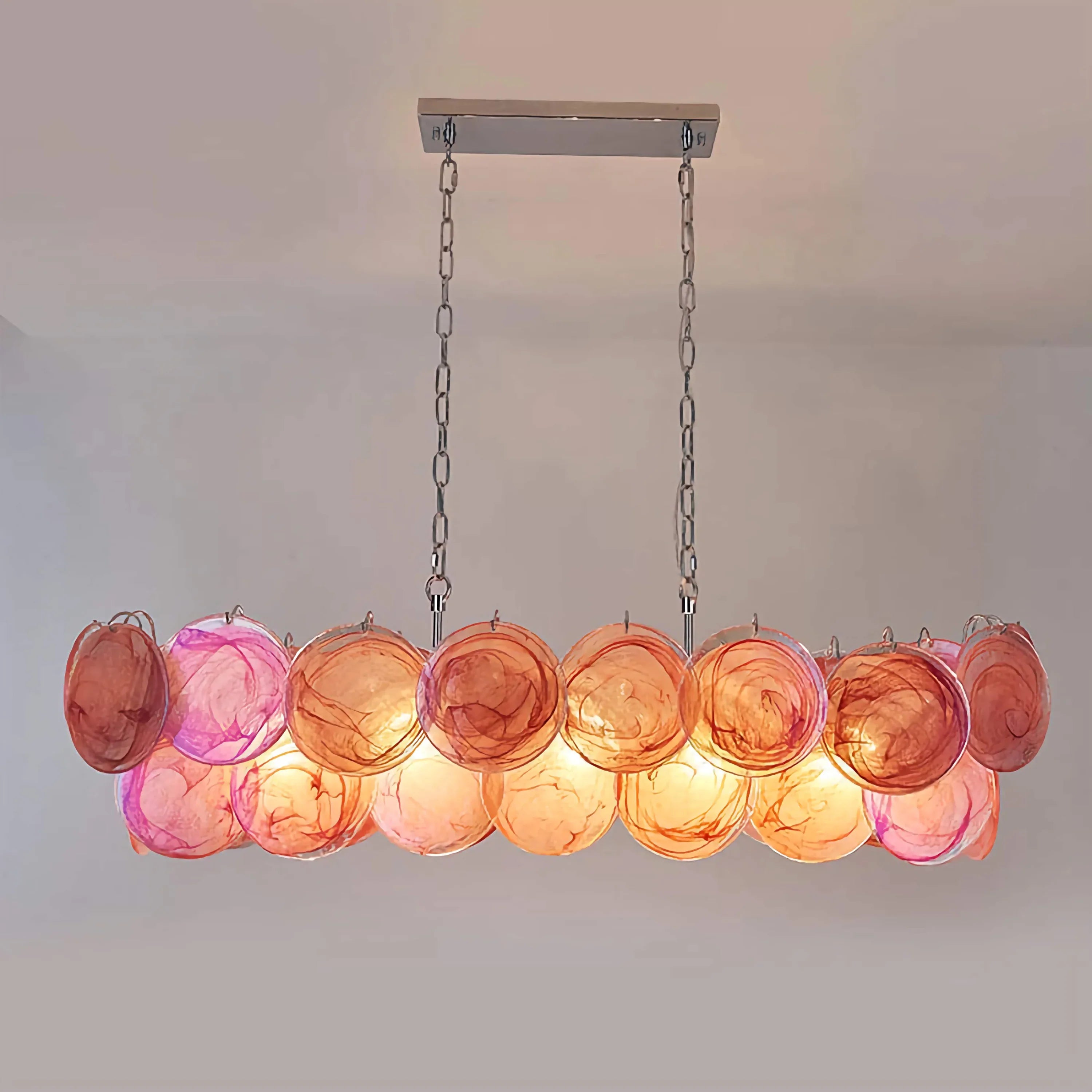 IRIDESCENT COPPER GLASS CHANDELIER | CLKJH025D