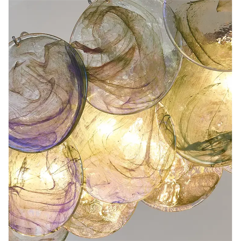 IRIDESCENT COPPER GLASS CHANDELIER | CLKJH025D