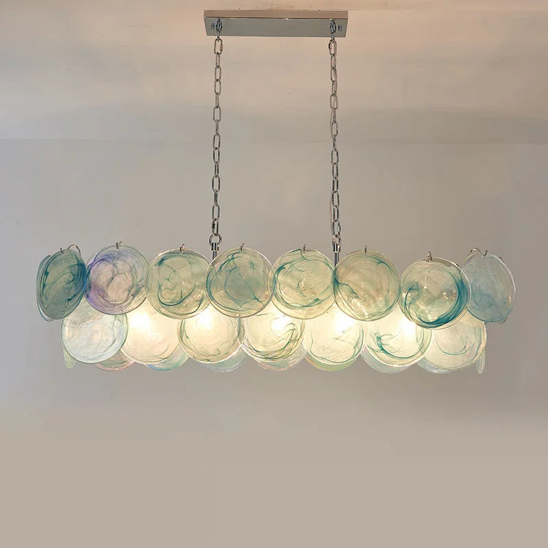 IRIDESCENT COPPER GLASS CHANDELIER | CLKJH025D